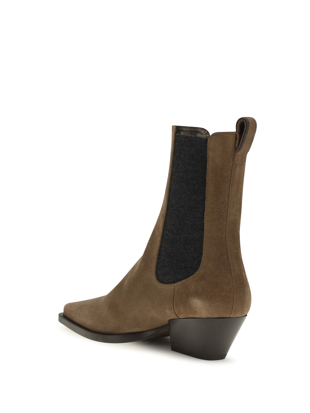 Brunello Cucinelli Suede texan Ankle Boots - Caramello