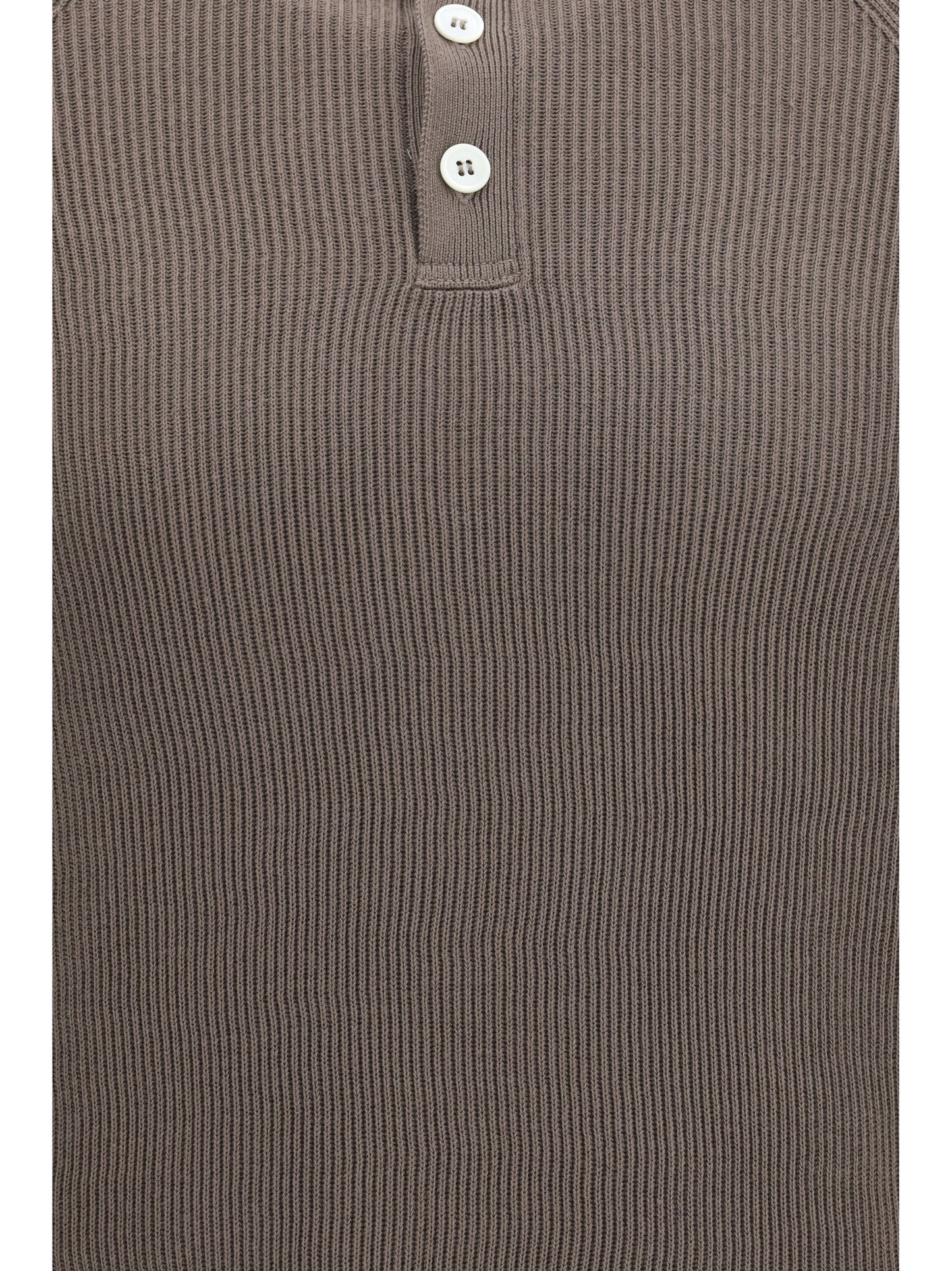 BRUNELLO CUCINELLI Long-sleeve knit Polo Shirt