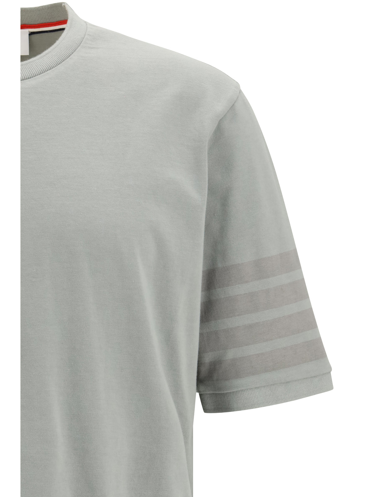 Thom Browne 4-Bar cotton jersey T-shirt - Lt Grey