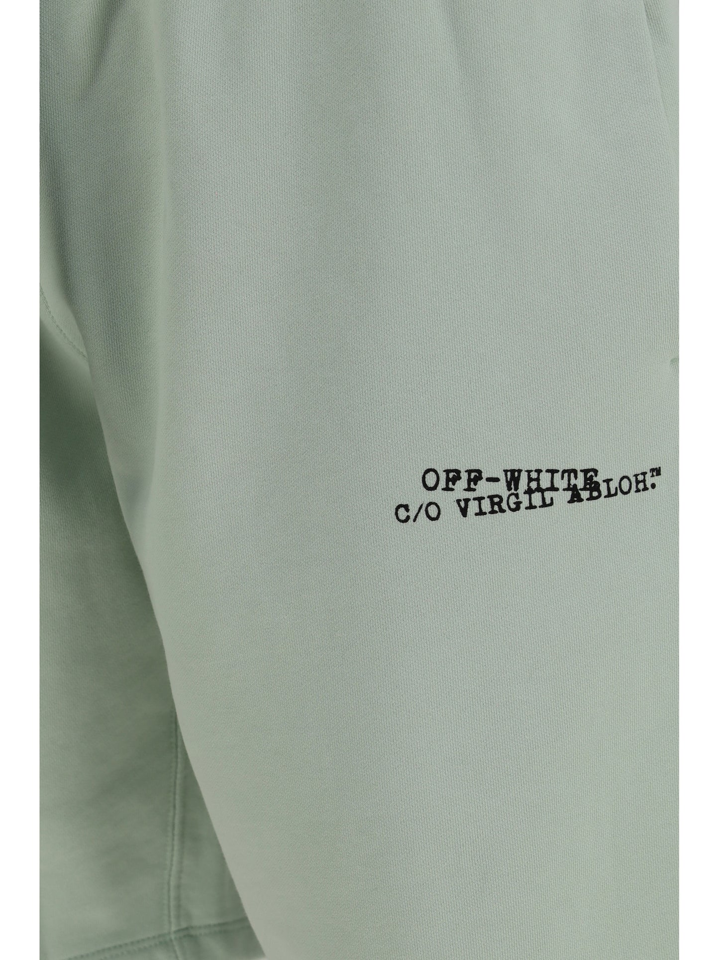 Off-White Type Machine Arrow Skate Sweat Shorts with front logo - Fade Out Mint