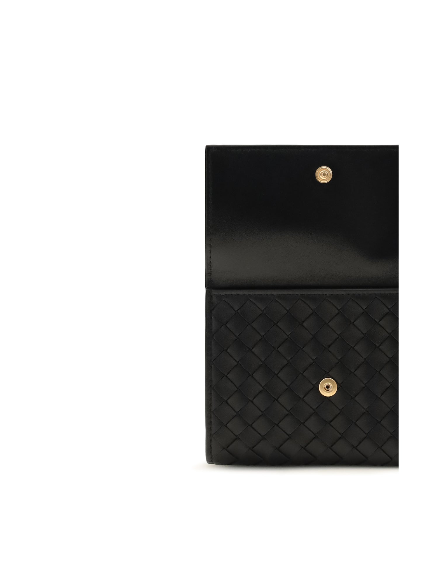 Bottega Veneta Intrecciato bifold Wallet - Black-Gold
