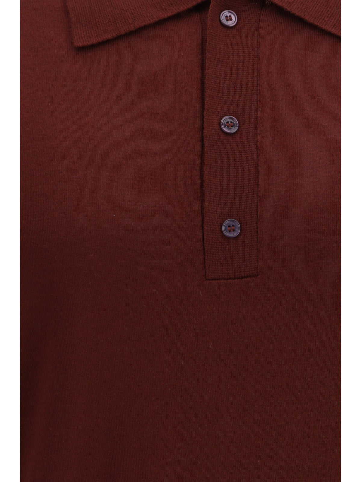 Valentino Wool Polo with VLogo embroidery - Burgundy