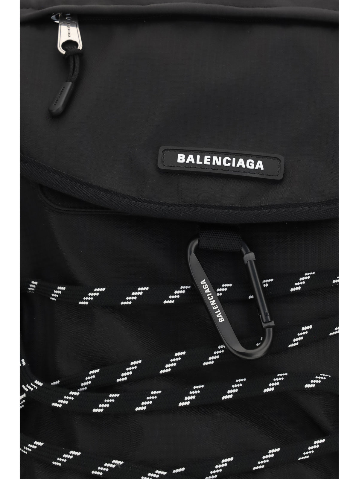 Balenciaga Metal carabiner detail Backpack - Black/White