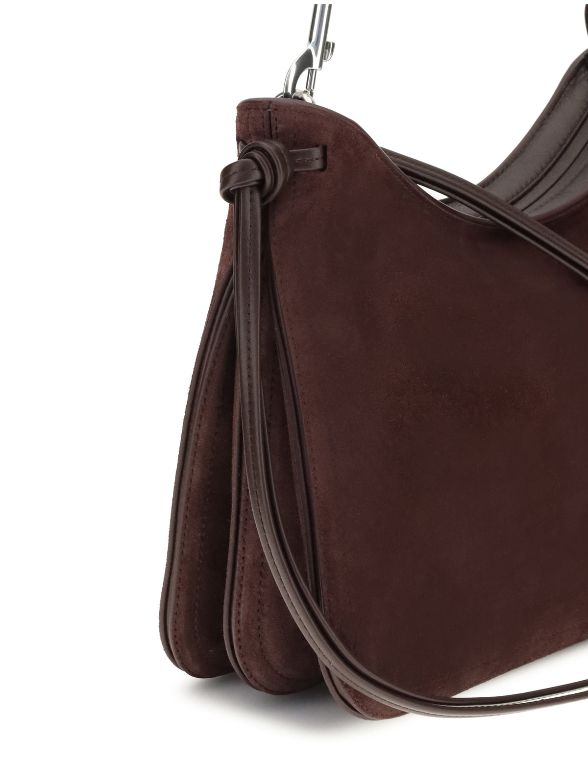 Phoebe Philo Gig Shoulder Small - Oxblood Silver