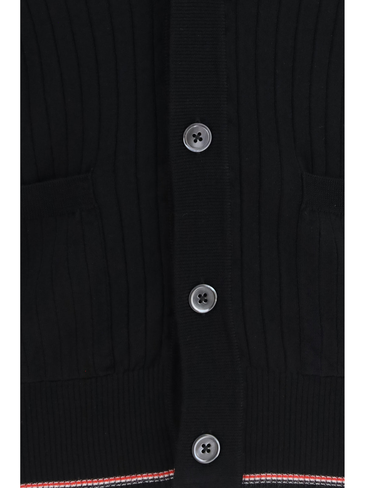 Thom Browne Ribbed merino wool Cardigan - Black