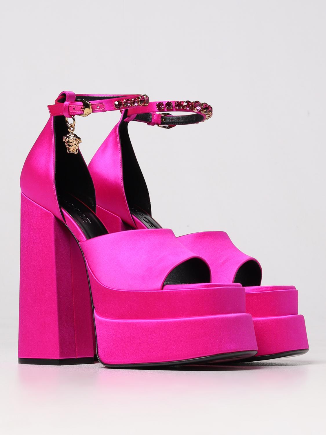 Versace Heeled Sandals Woman Fuchsia