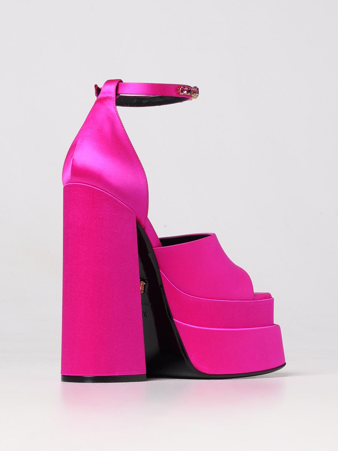 Versace Heeled Sandals Woman Fuchsia