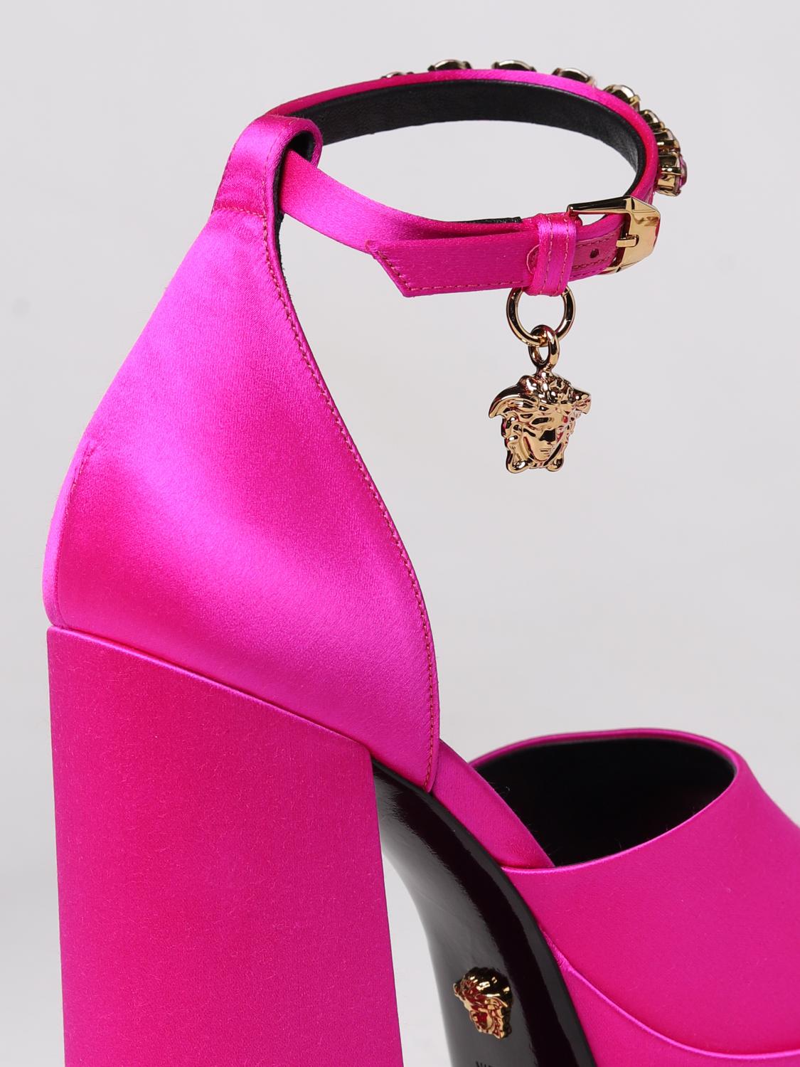 Versace Heeled Sandals Woman Fuchsia