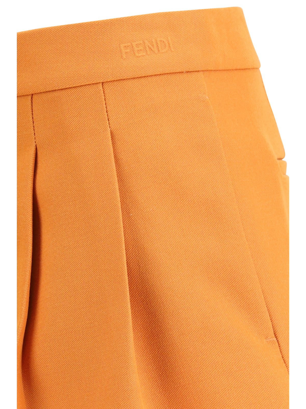 Fendi Grain de Poudre wool Shorts - Rhum-26