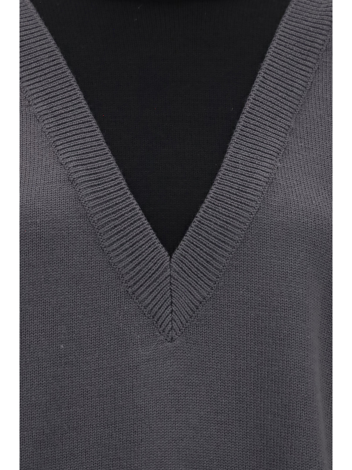 MM6 Maison Margiela Two-tone high-neck Sweater - Black-Dark Grey