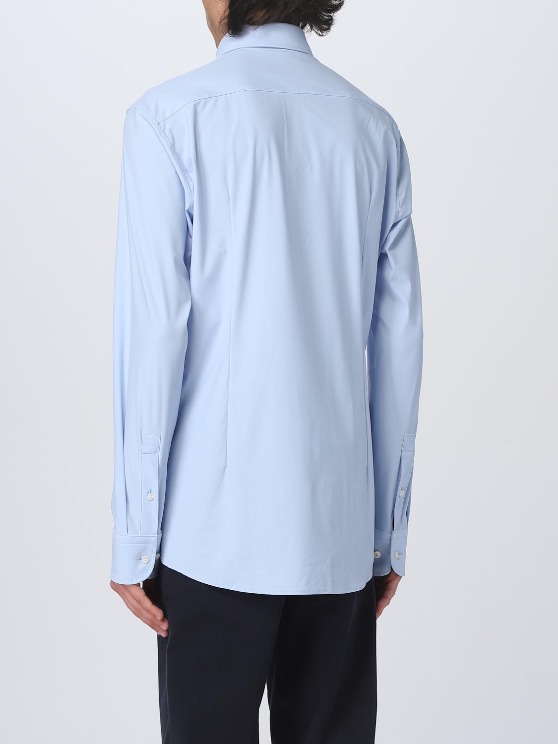 Boss Shirt Men Gnawed Blue