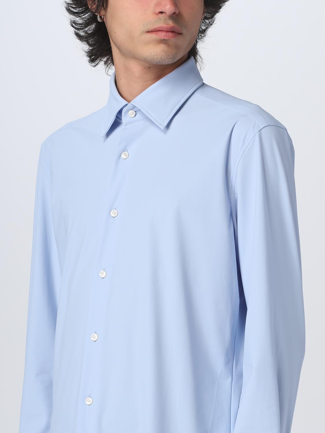 Boss Shirt Men Gnawed Blue