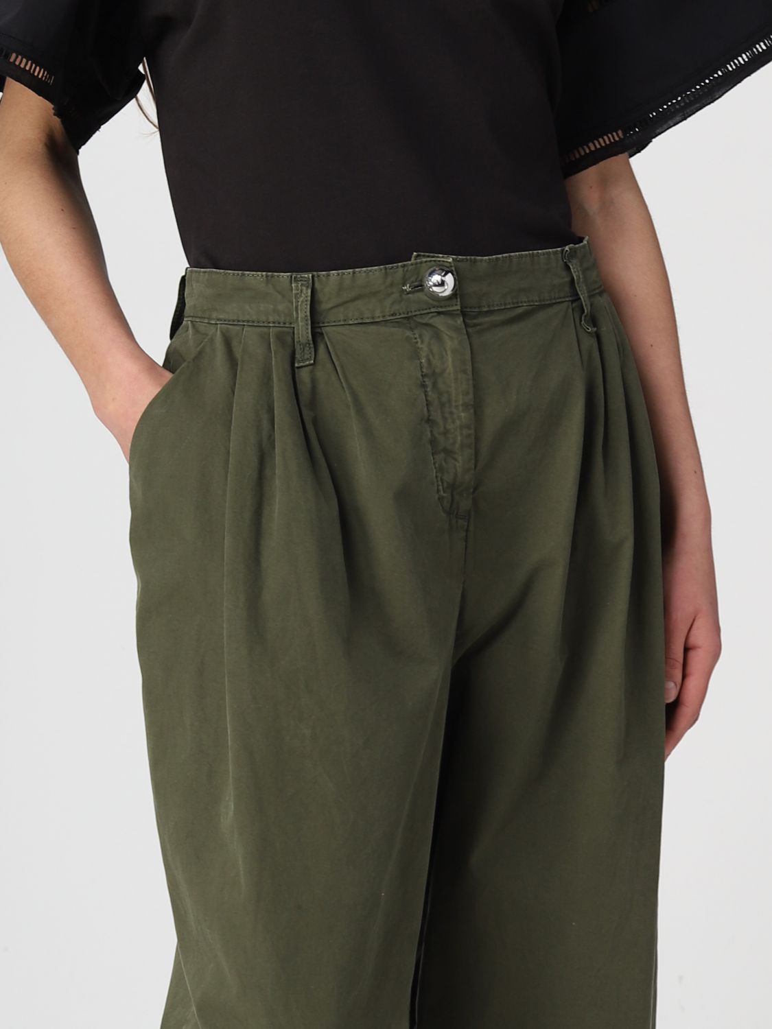 Pinko Pants Woman Green