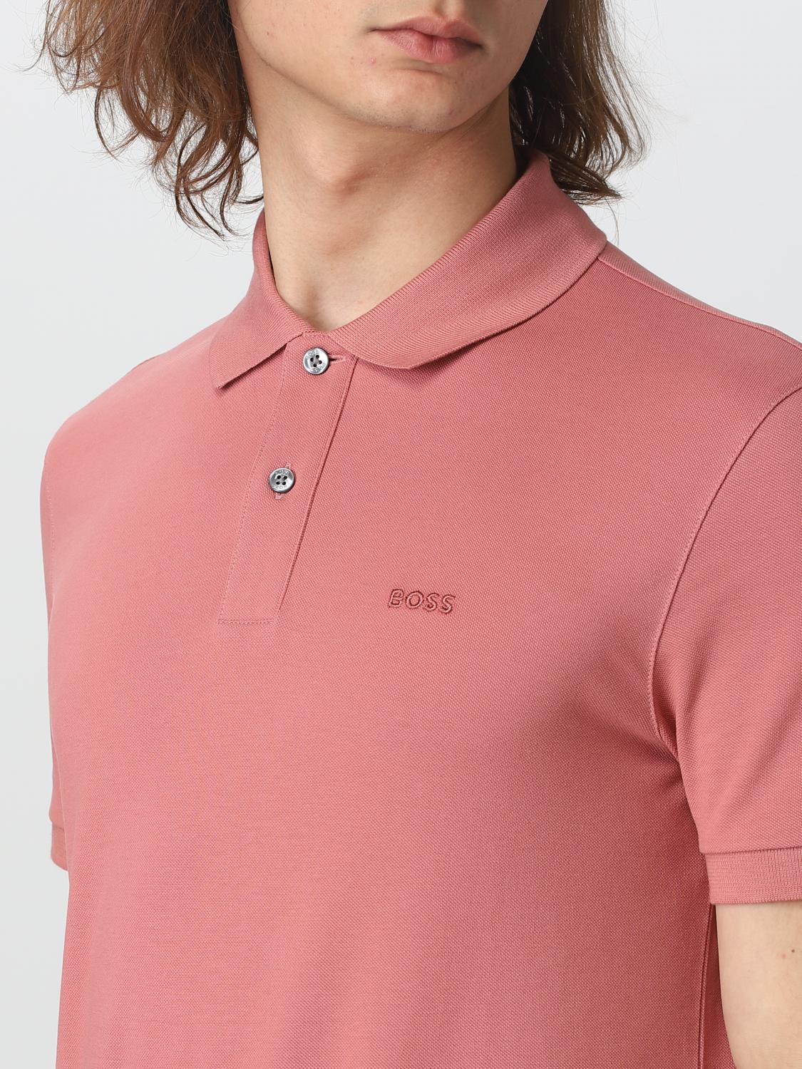 Boss Polo Shirt Men Pink