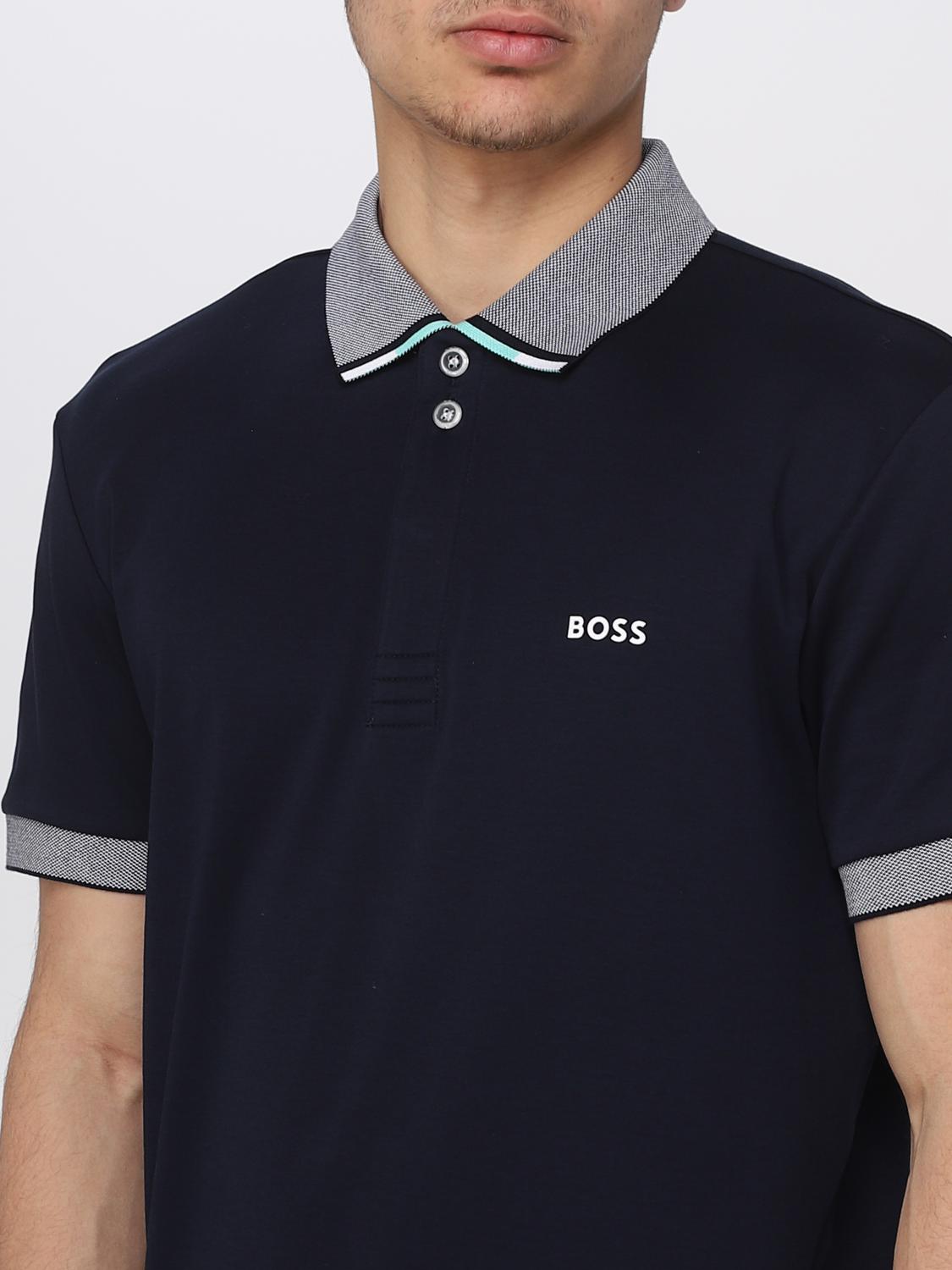 Boss Polo Shirt Men Blue