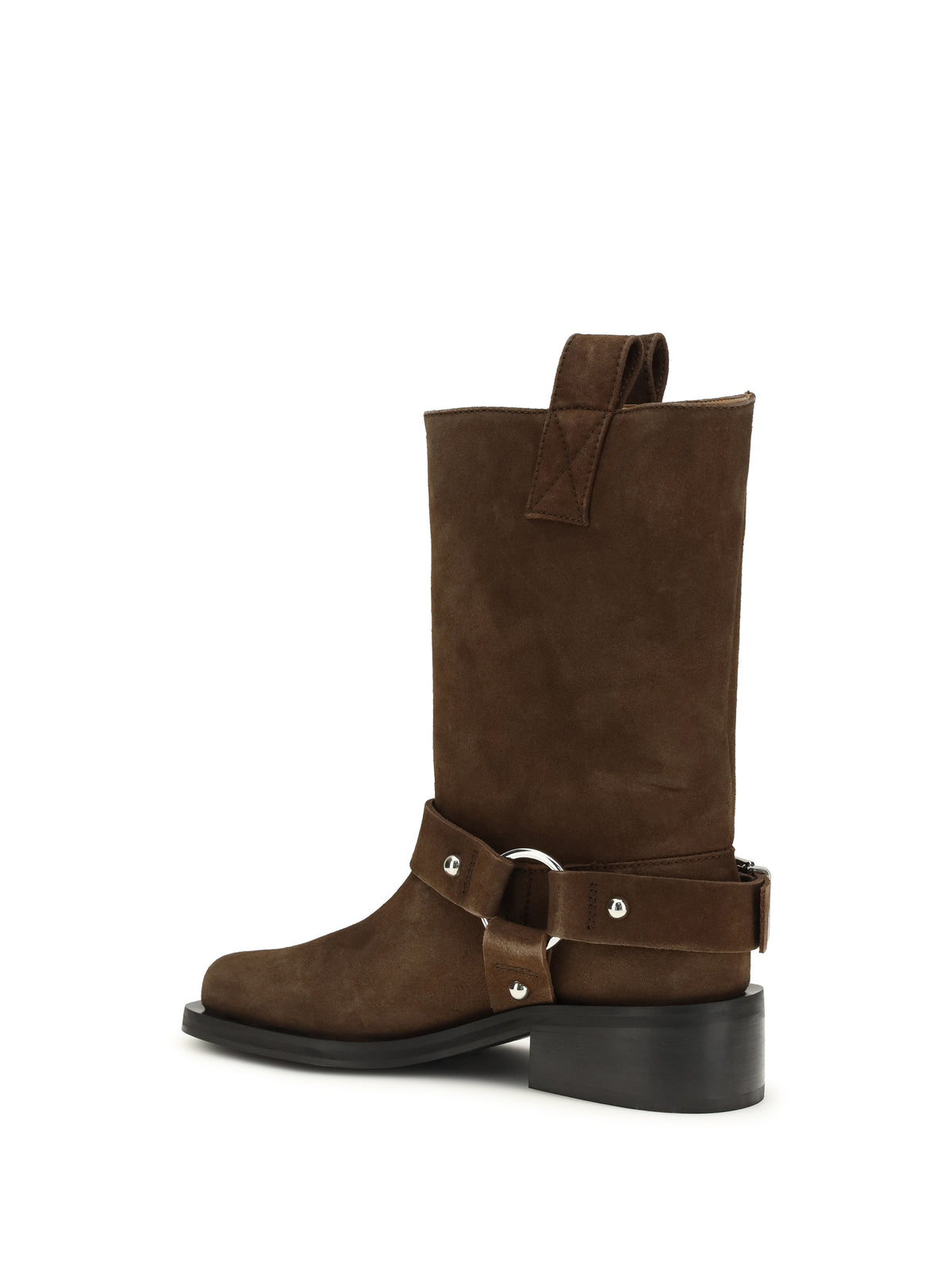 Ganni Suede biker Boots - Chicory Coffee