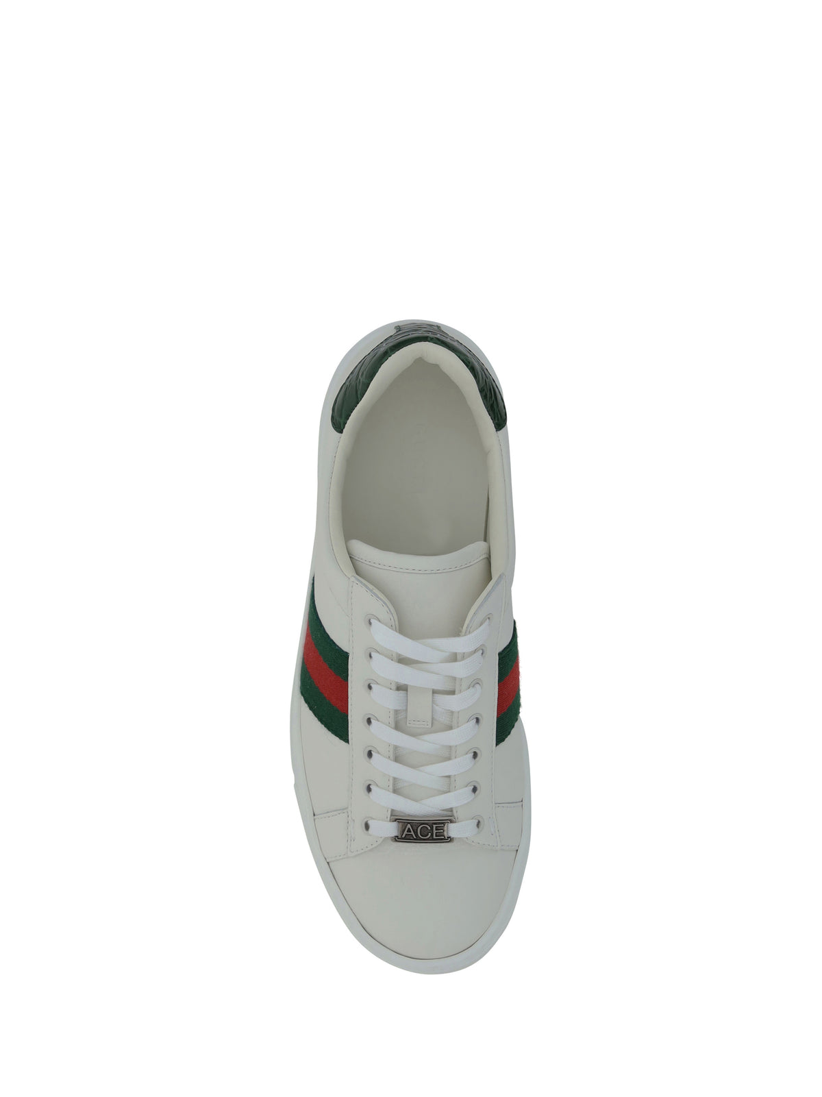 Gucci Leather Sneakers - Gr.Whi/Vrv/Green Ace