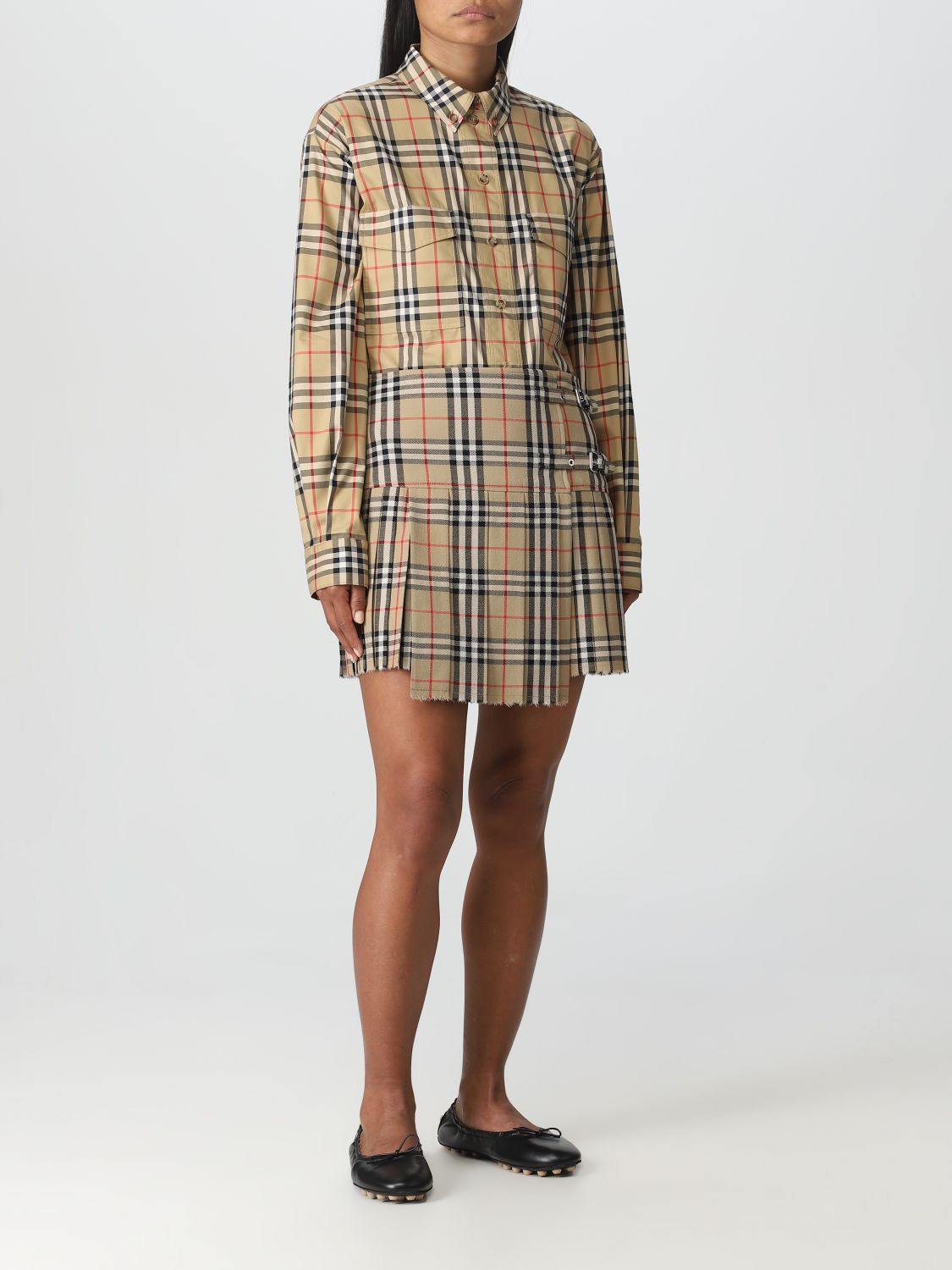 Burberry Skirt Woman Beige