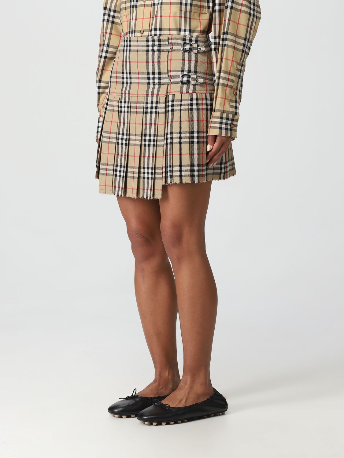 Burberry Skirt Woman Beige