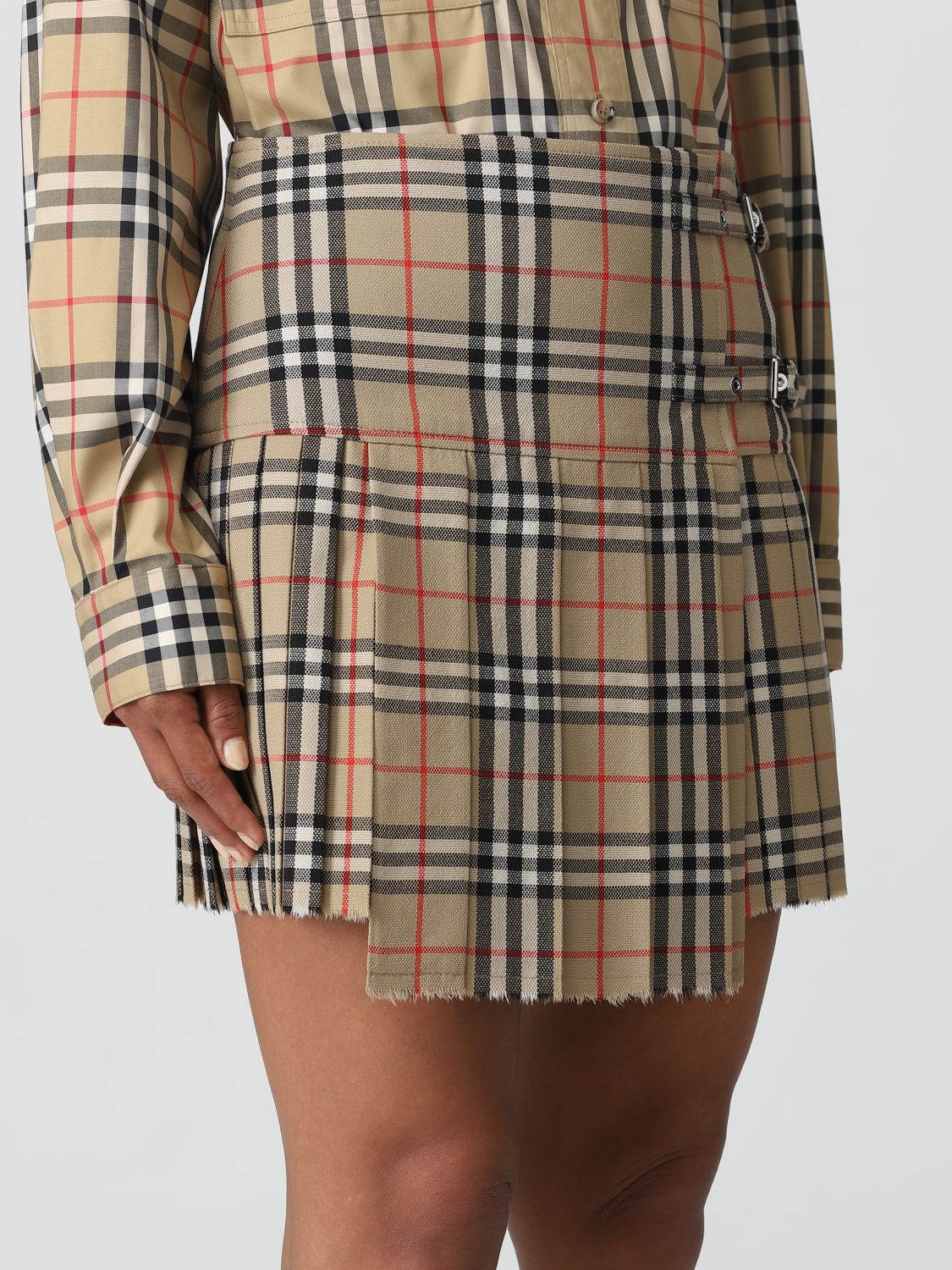 Burberry Skirt Woman Beige