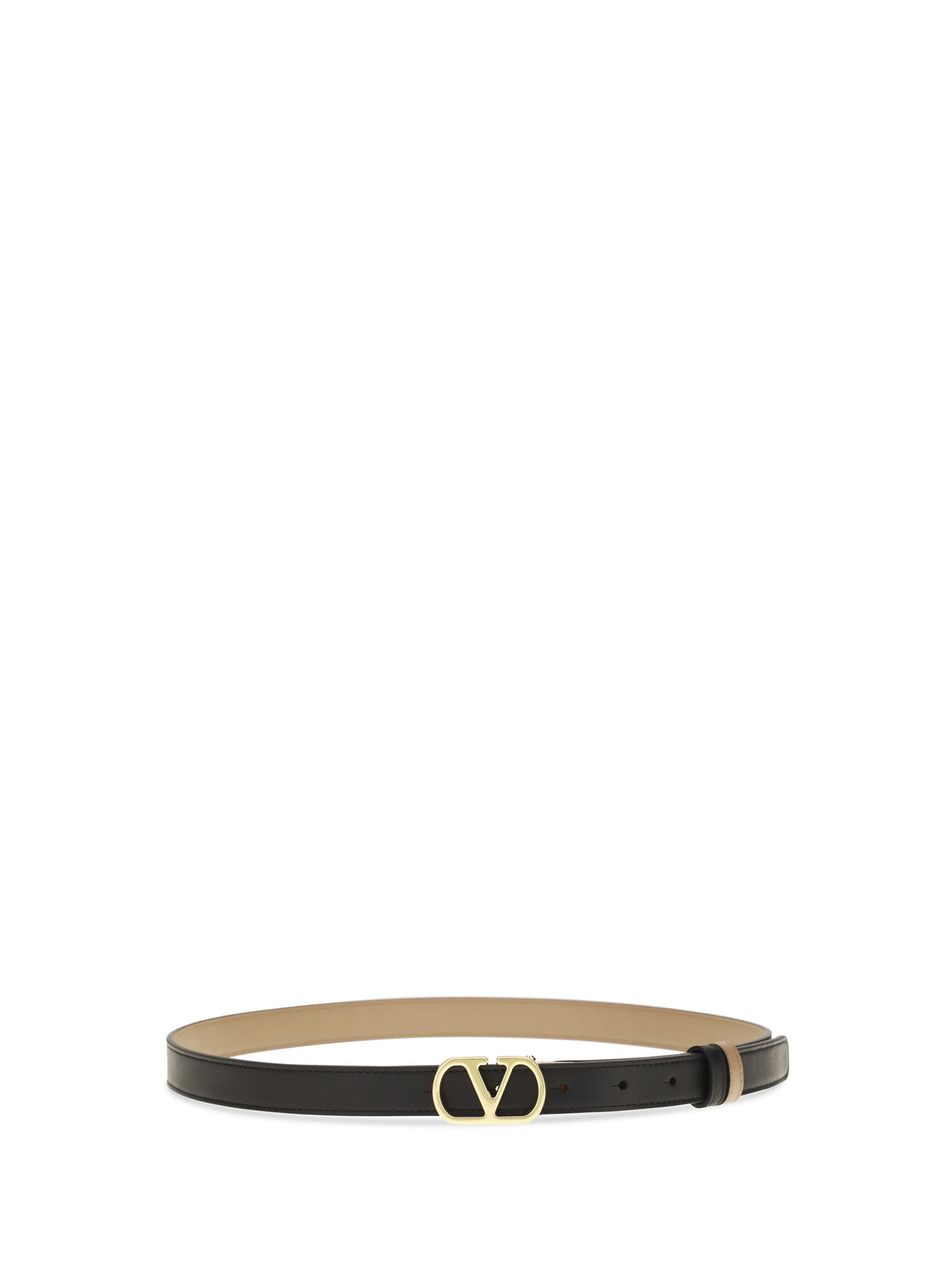 Valentino Garavani Reversible VLogo Signature Belt - Black/Smokey Brown
