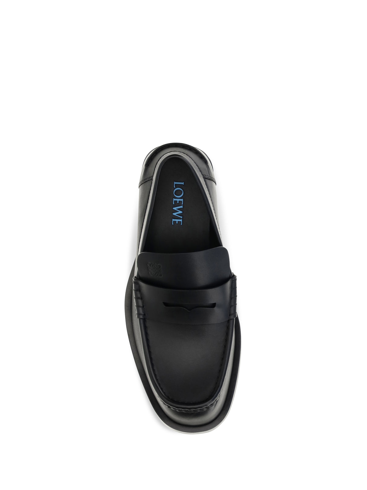 Loewe Bobine polished calfskin Loafers - Black