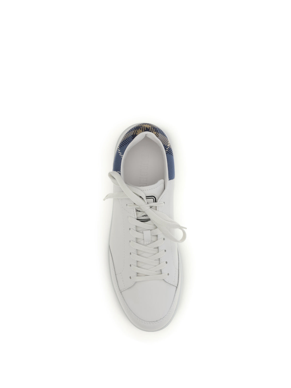 Burberry Set leather Sneakers - Por. White/Wave Blue