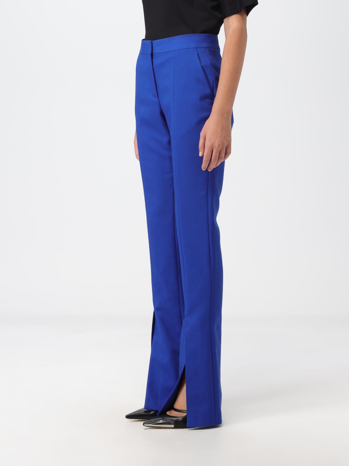 Off White Pants Woman Blue