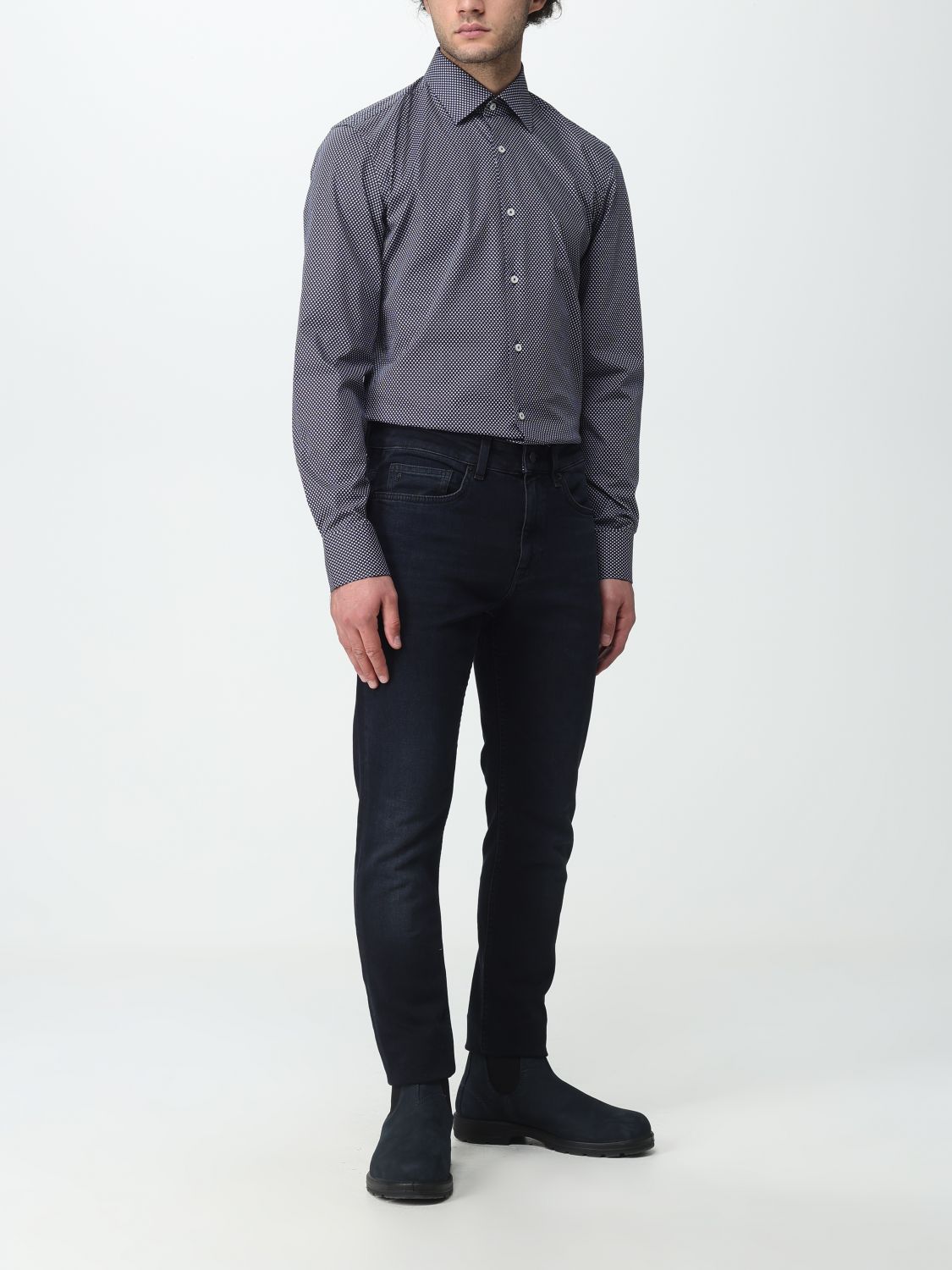 Boss Shirt Men Blue