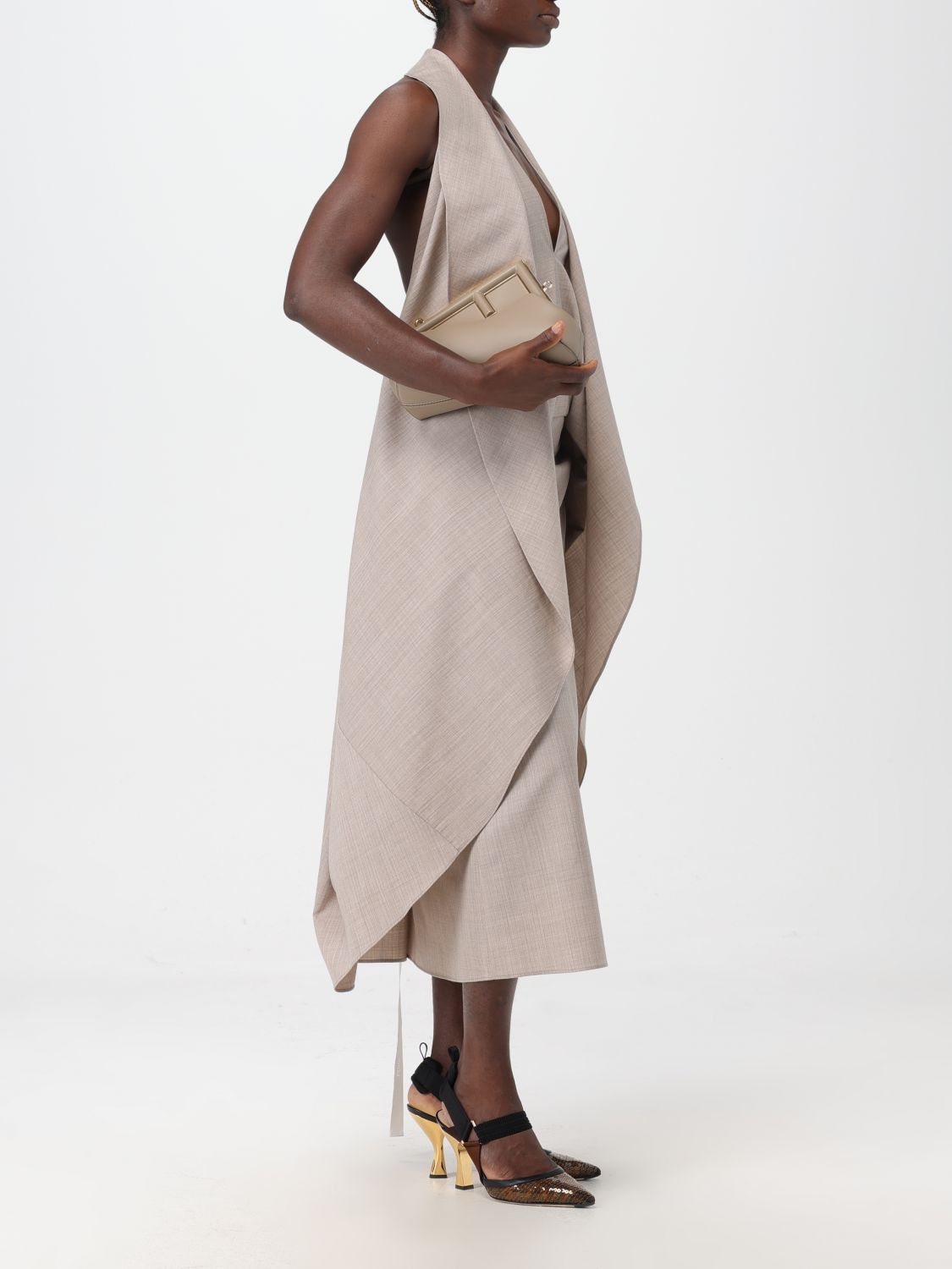 Fendi Dress Woman Beige