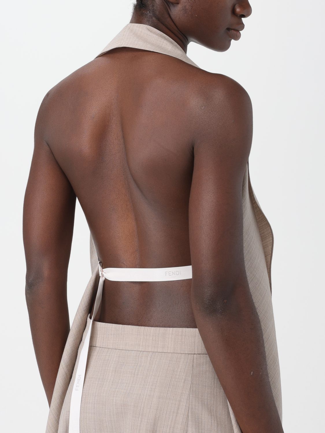 Fendi Dress Woman Beige
