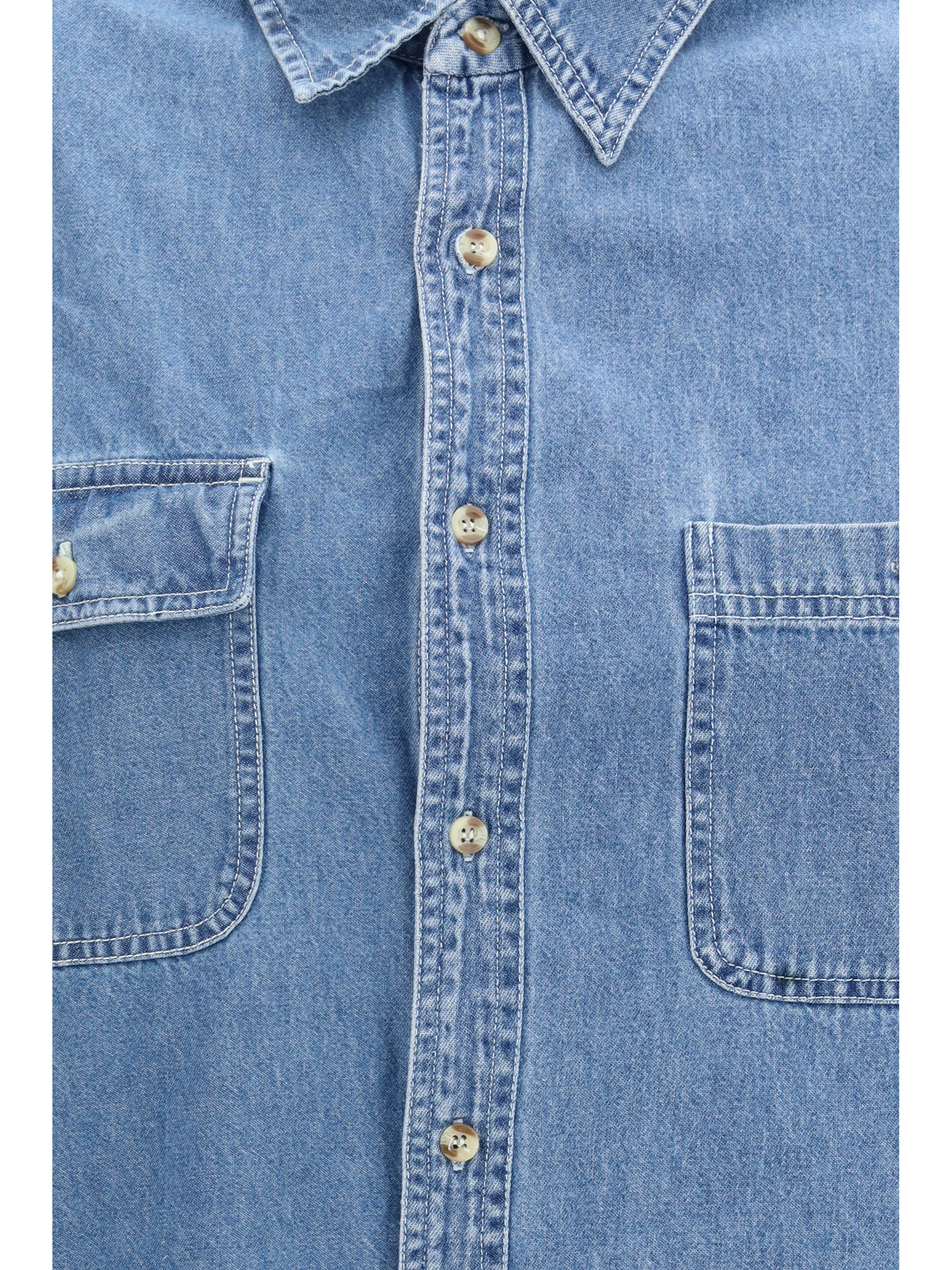 E.L.V. Denim Denim Shirt - Mid Blue
