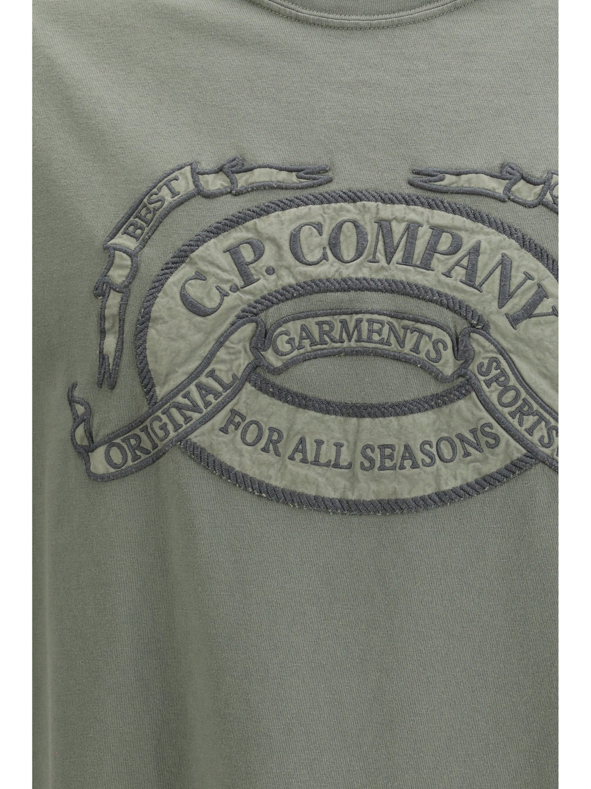 C.P. Company 20/1 Jersey Short Sleeve Boxy Logo T-Shirt - Gunmetal