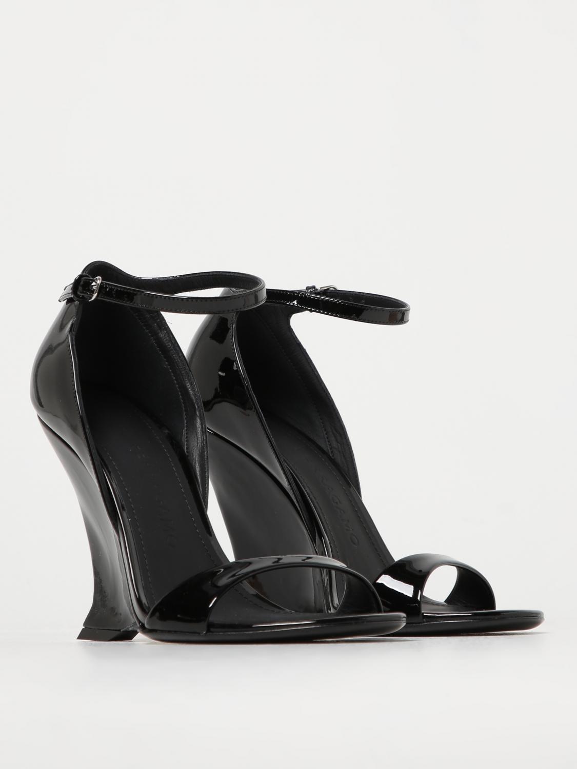 Ferragamo Wedge Shoes Woman Black