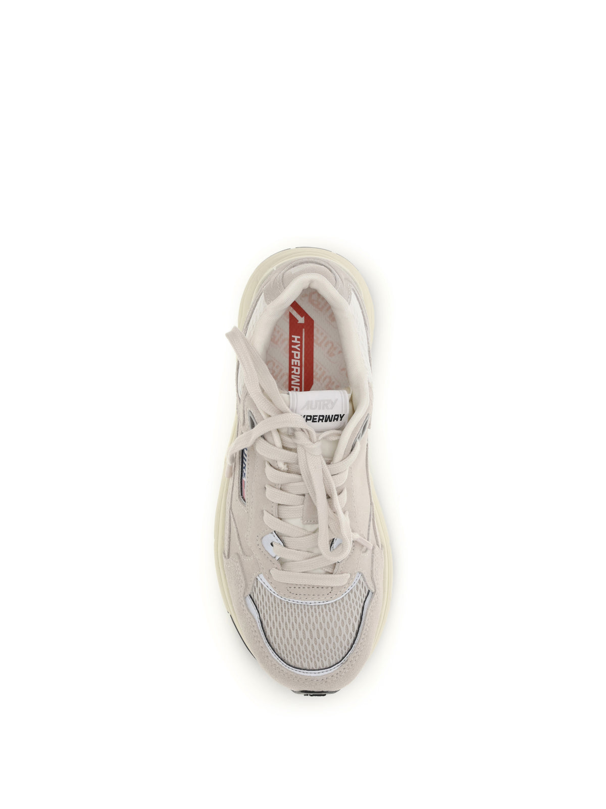Autry Hyperway Low Sneakers - Suede/Mesh Sand/Silver