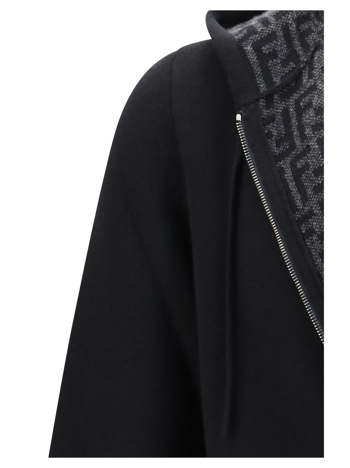Fendi FF cashmere Sweater - Nero+Grigio Melange