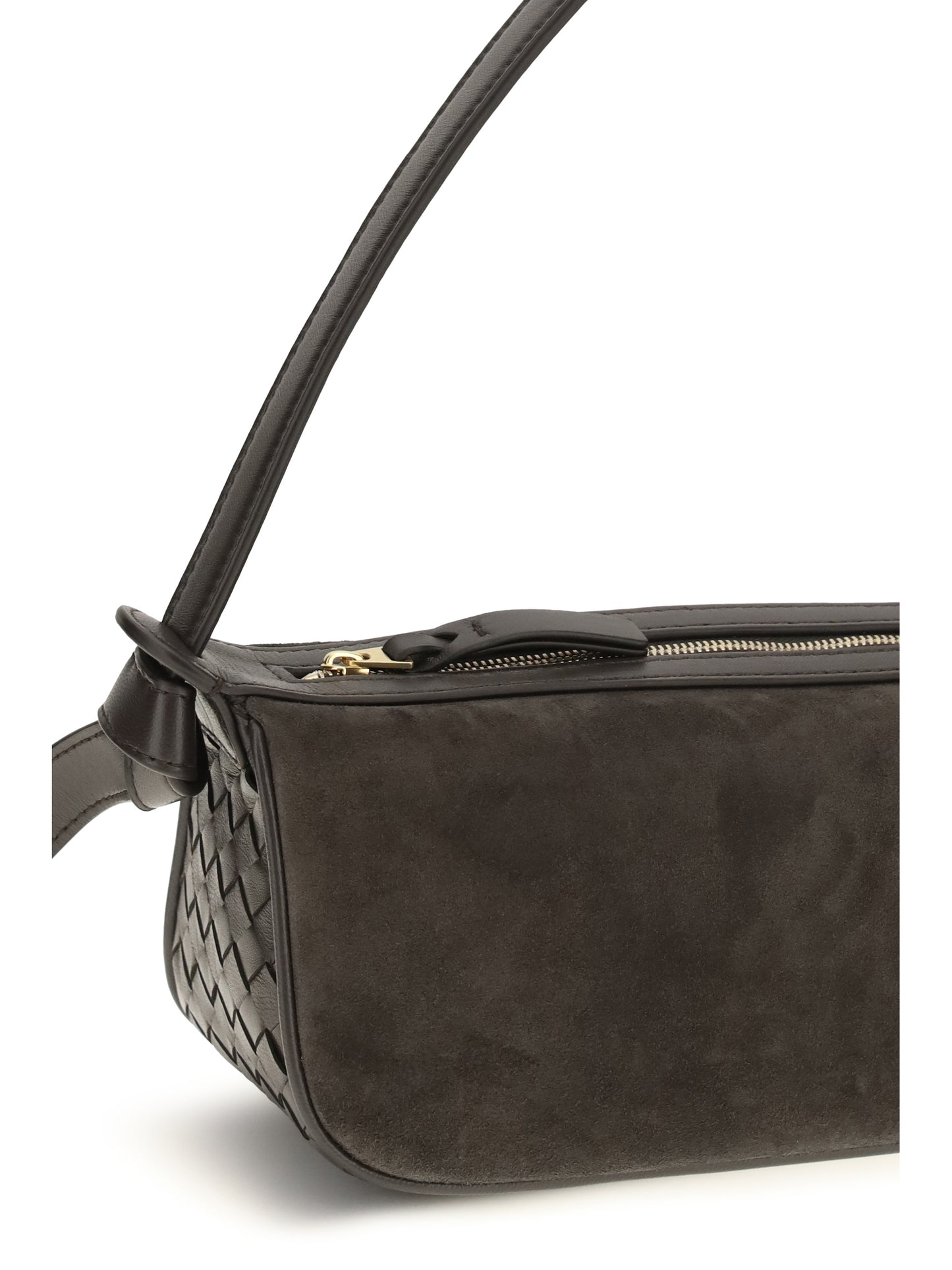Bottega Veneta Nodo Shoulder Bag - Espresso-Gold