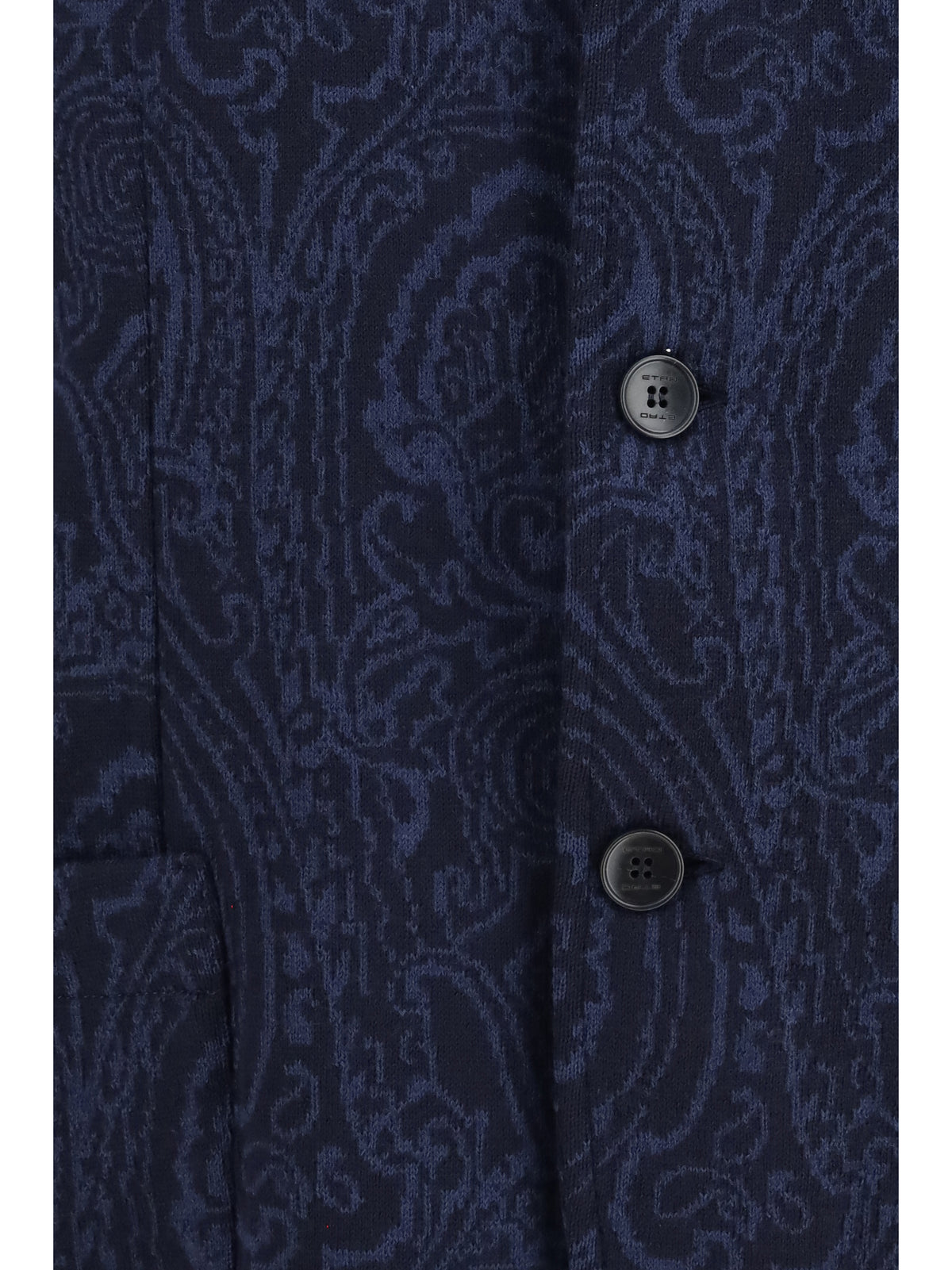 Etro Single-breasted Arnica Jacquard wool-blend Jacket - Blue