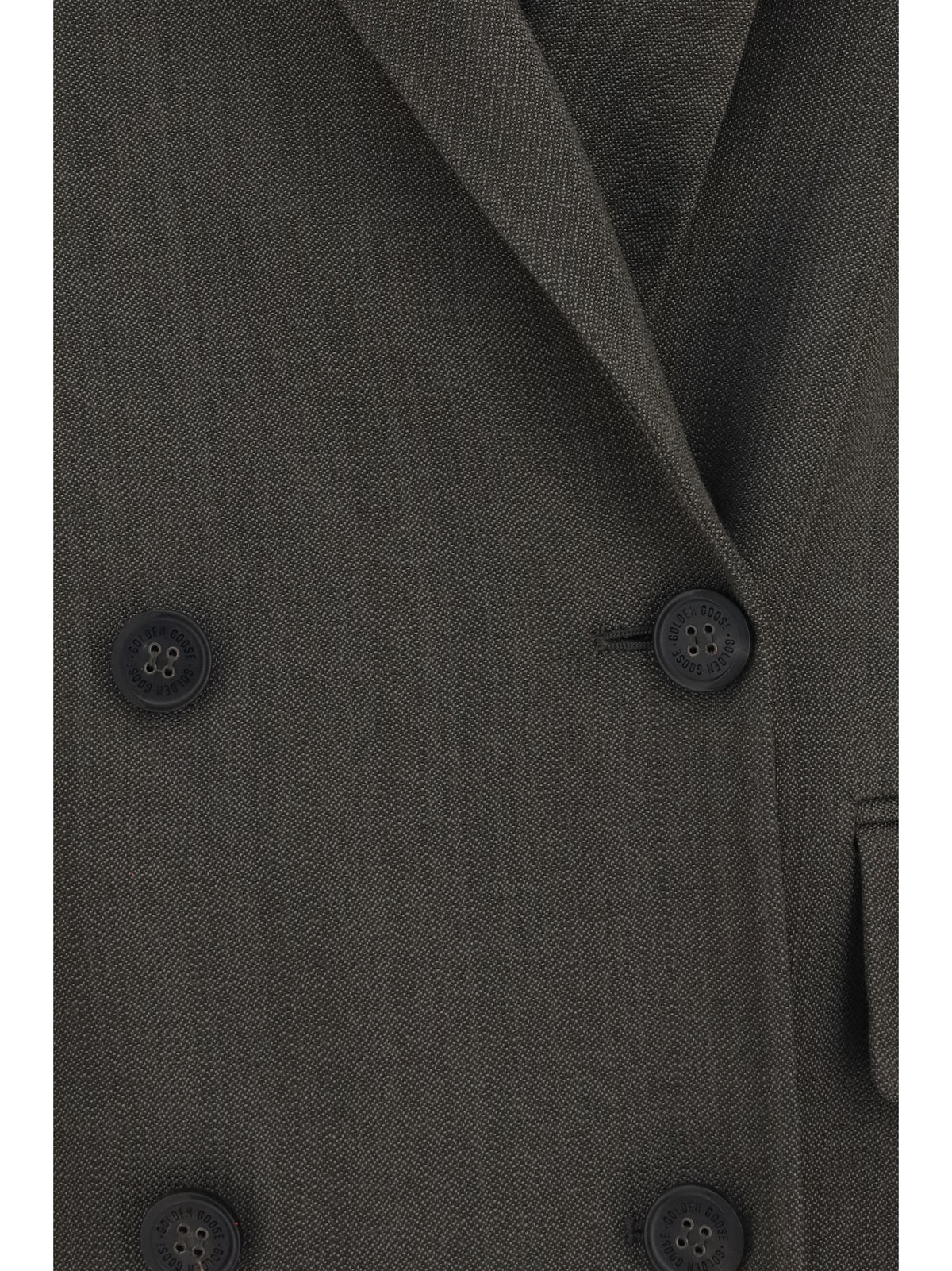 Golden Goose Double-breasted Blazer with drawstring - Deep Tundra