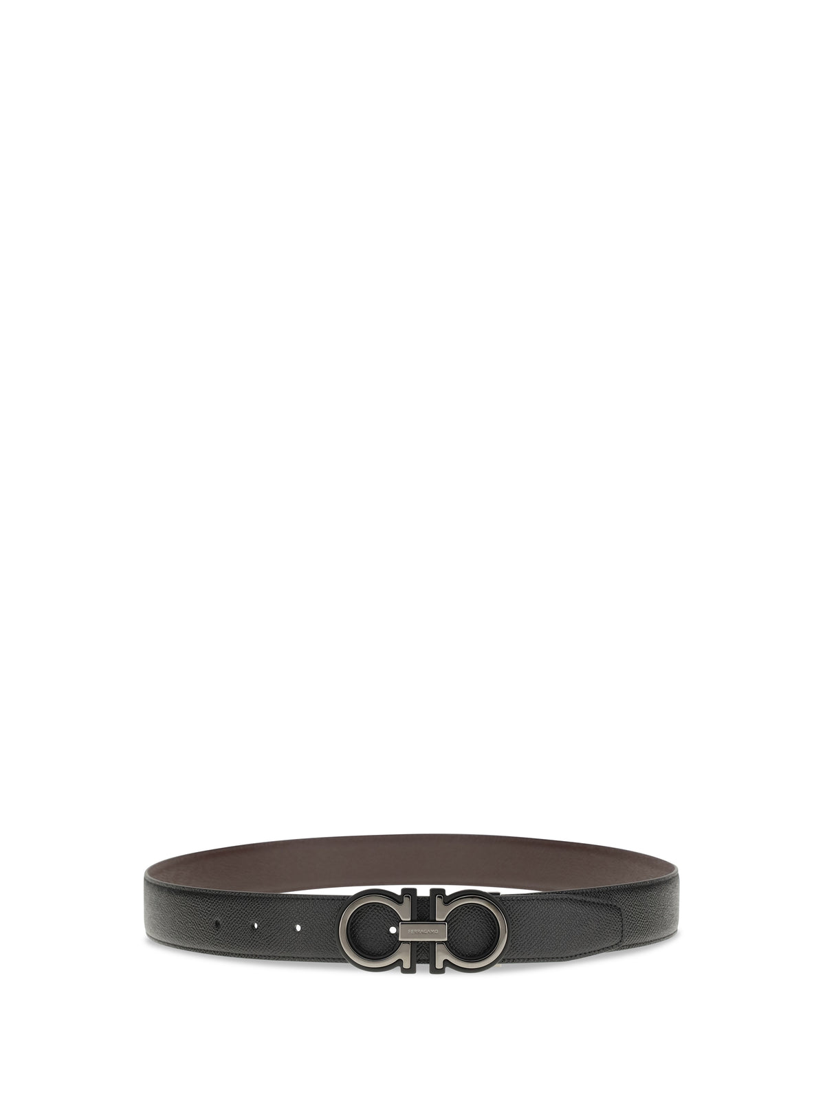Ferragamo Reversible and adjustable Gancini Belt - Blue Patterned Navy