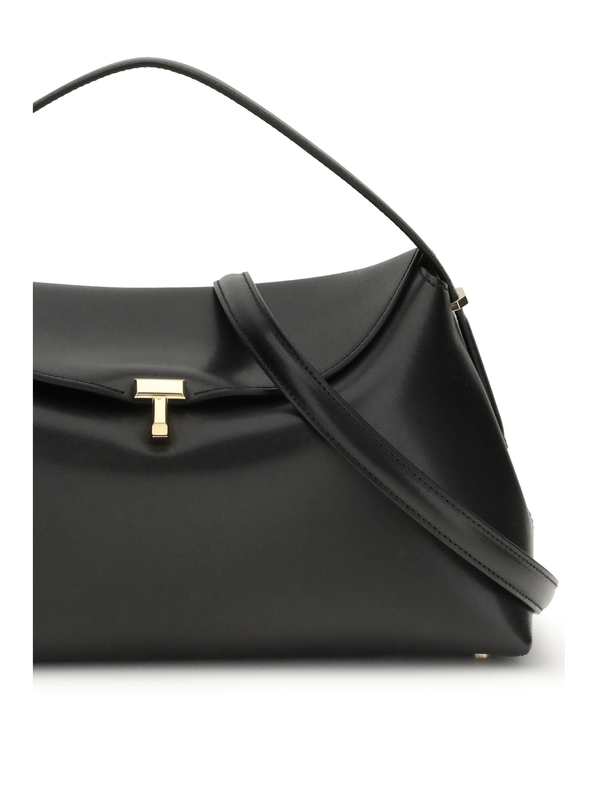 Toteme T-Lock Shoulder Bag - Black