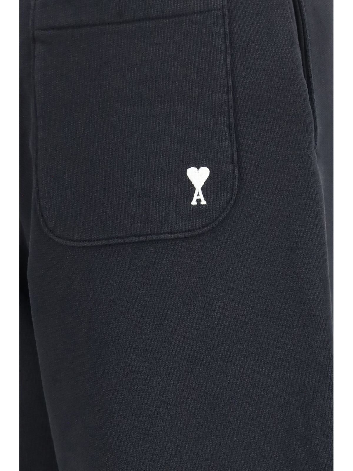 Ami Paris Ami de Cœur cotton Sweatpants - Noir/Blanc Creme