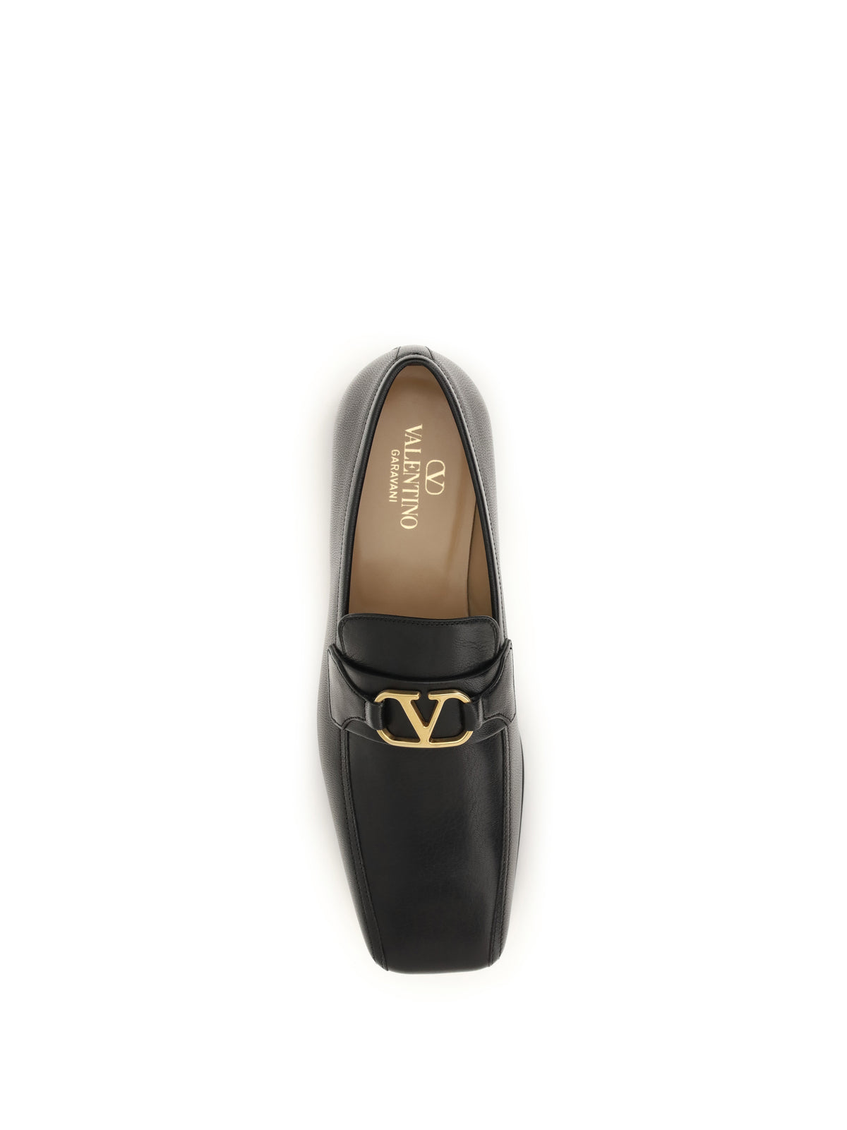 Valentino Garavani Goat Vlogo Loafers - Black