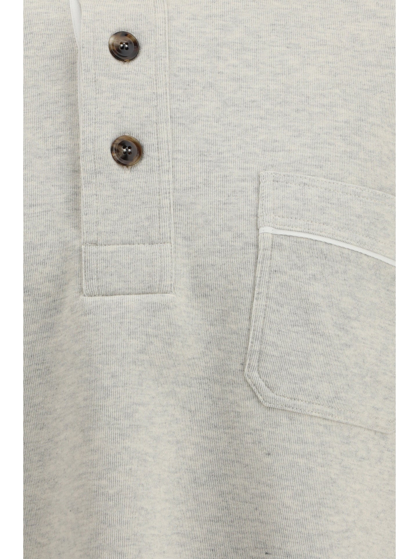 TOM FORD Cotton Sweatshirt with a partial front button closure
