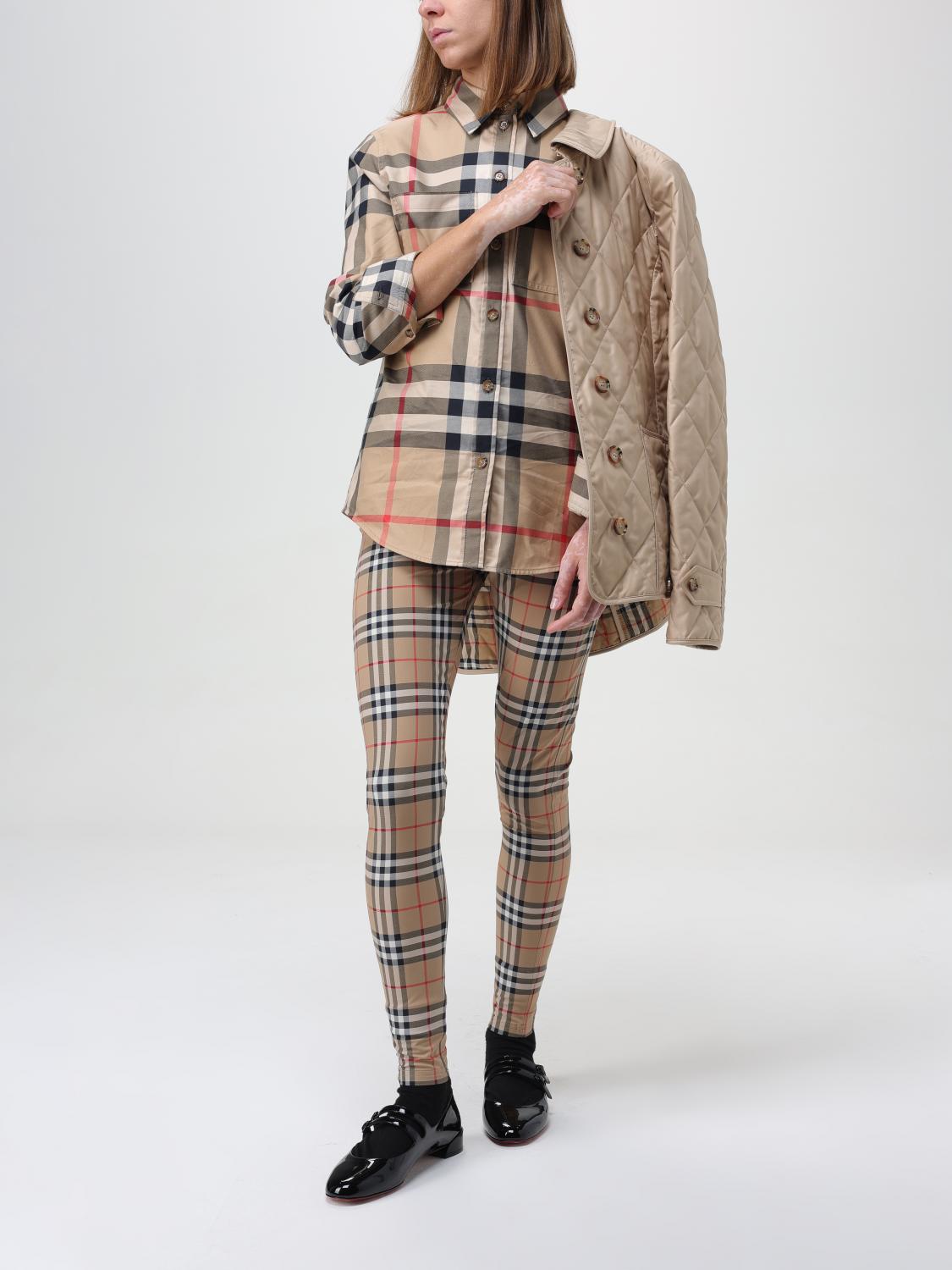 Burberry Pants Woman Beige