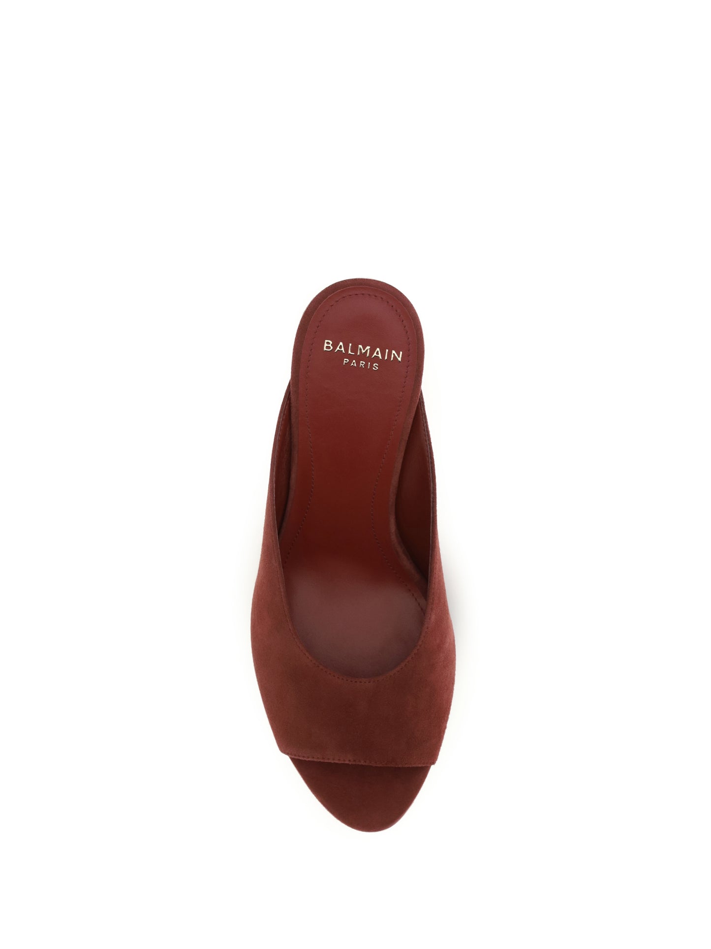 BALMAIN Suede open-toe Mules