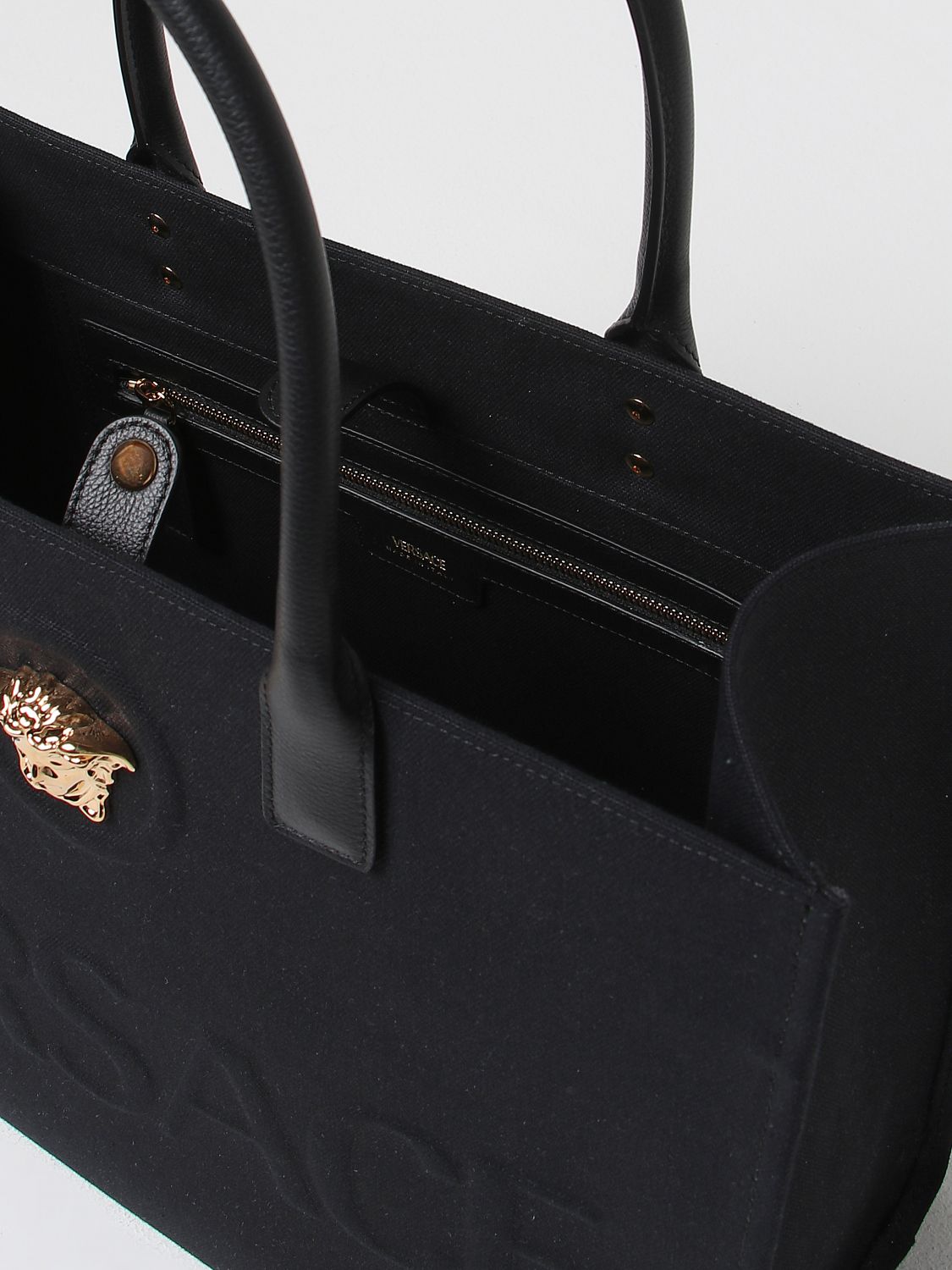 Versace Tote Bags Woman Black