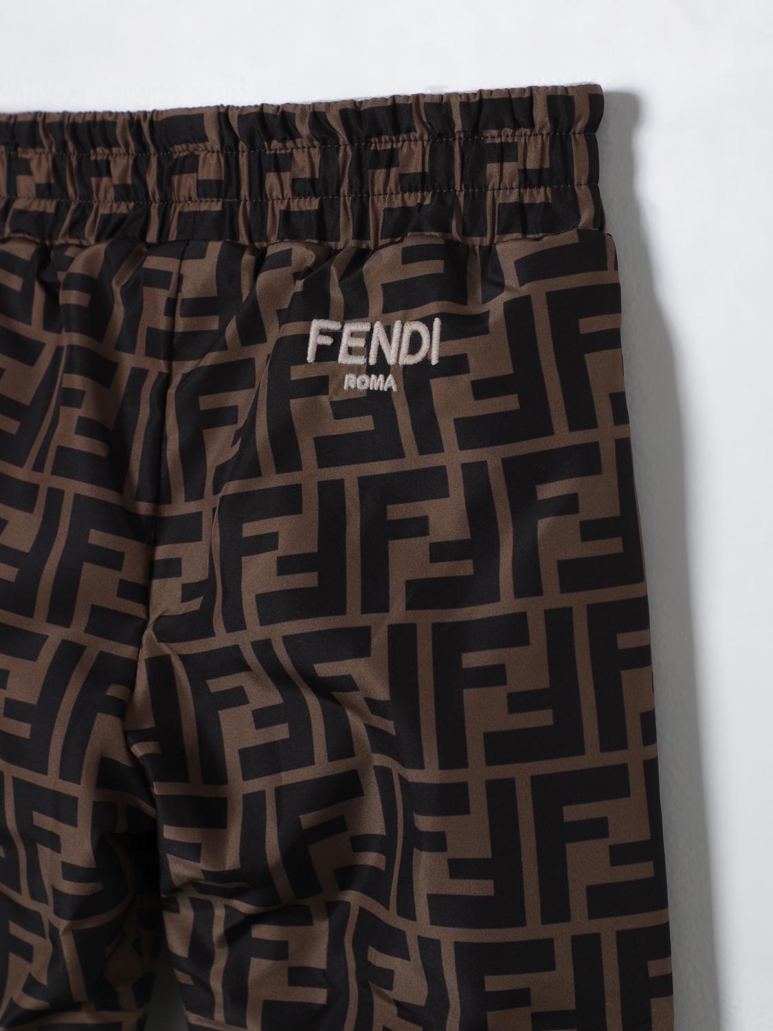 Fendi Pants Kids Beige