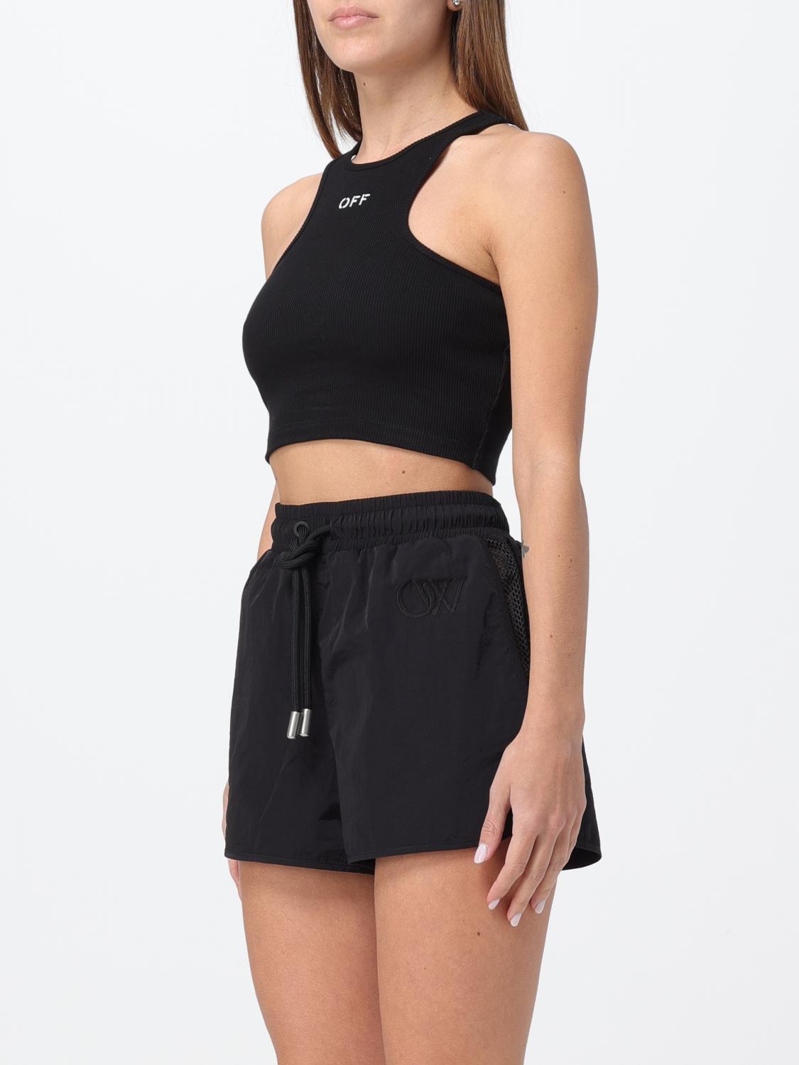 Off White Top Woman Black
