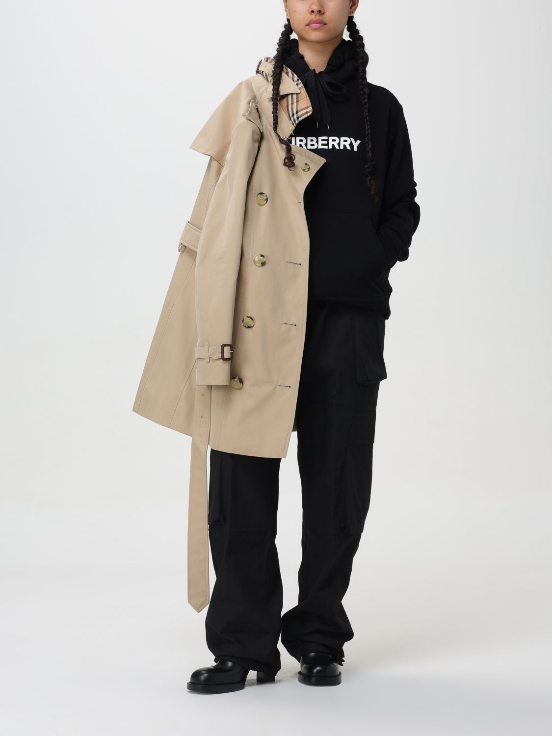 Burberry Trench Coat Woman Honey